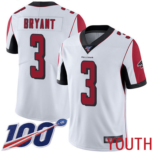 Atlanta Falcons Limited White Youth Matt Bryant Road Jersey NFL Football 3 100th Season Vapor Untouchable